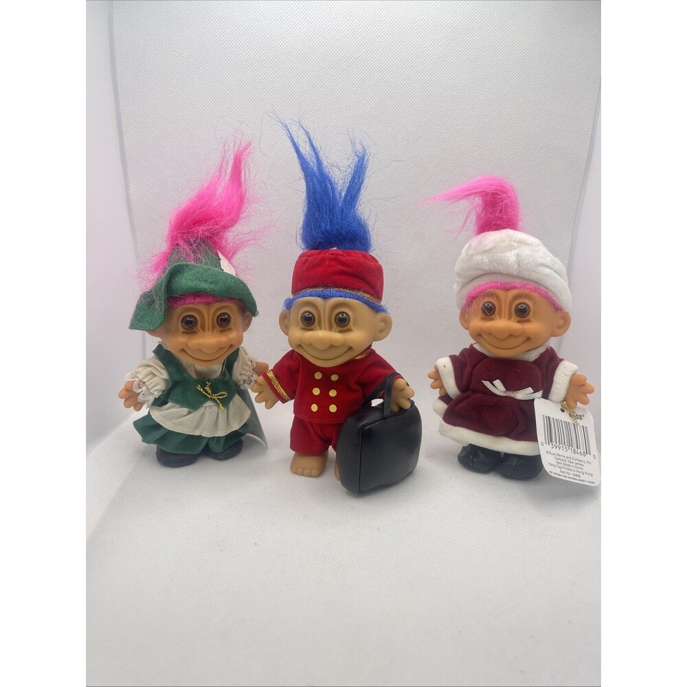Lot Of 3 Around The World Trolls Russia & Germany & The Travler Troll